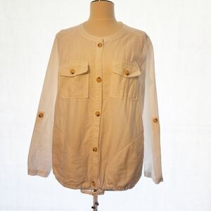 3/$15 White Lightweight Jacket sz L